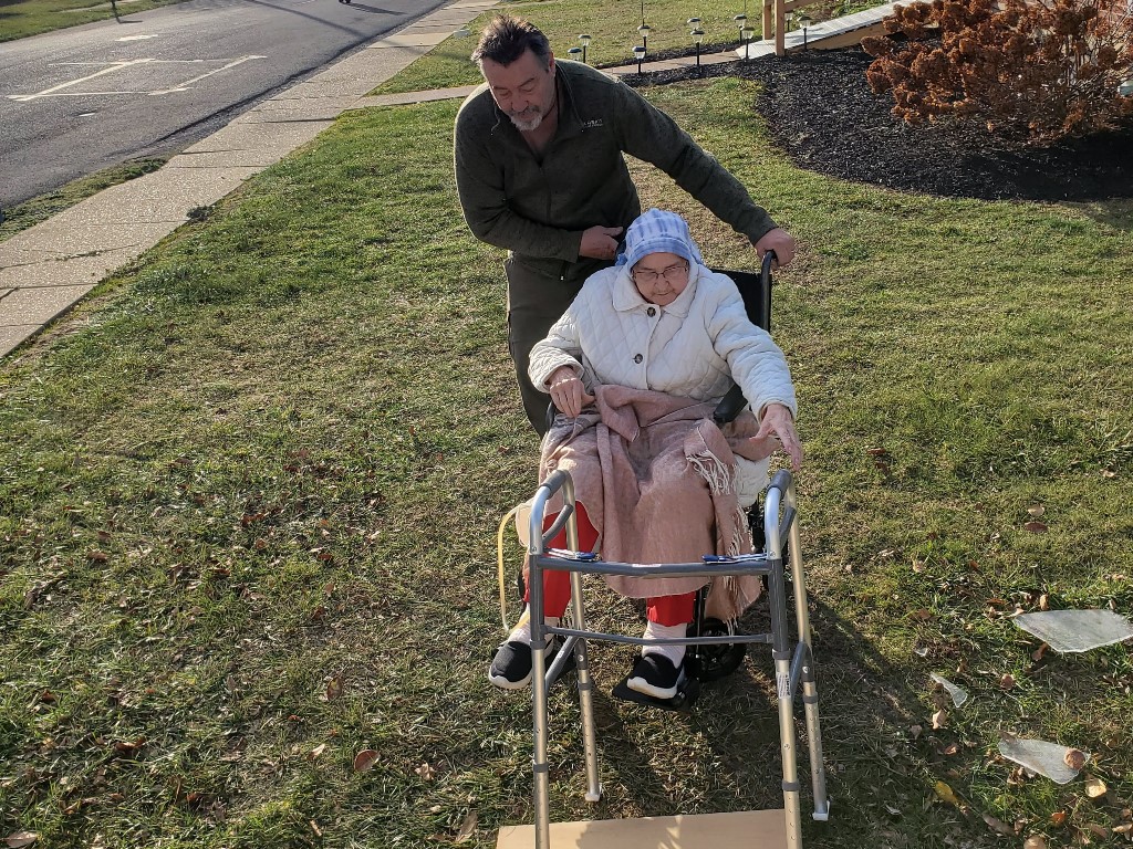 December 2020, Mom goes for a ride in the RV